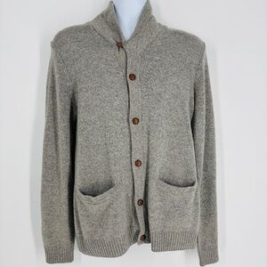 Pre-Owned Men's H&M Grey Cardigan Sweater Size M Button-Up Knit Casual!